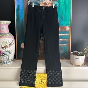 Melanie Lyne Black Jeans with Sparkly Hem 2